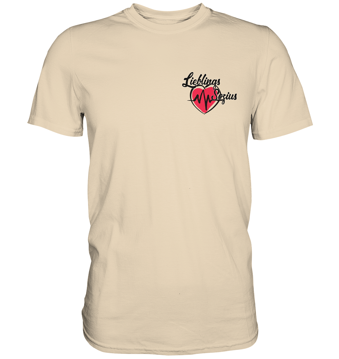 Herz mit Pulsschlag - Lieblings Sozius - Premium Shirt