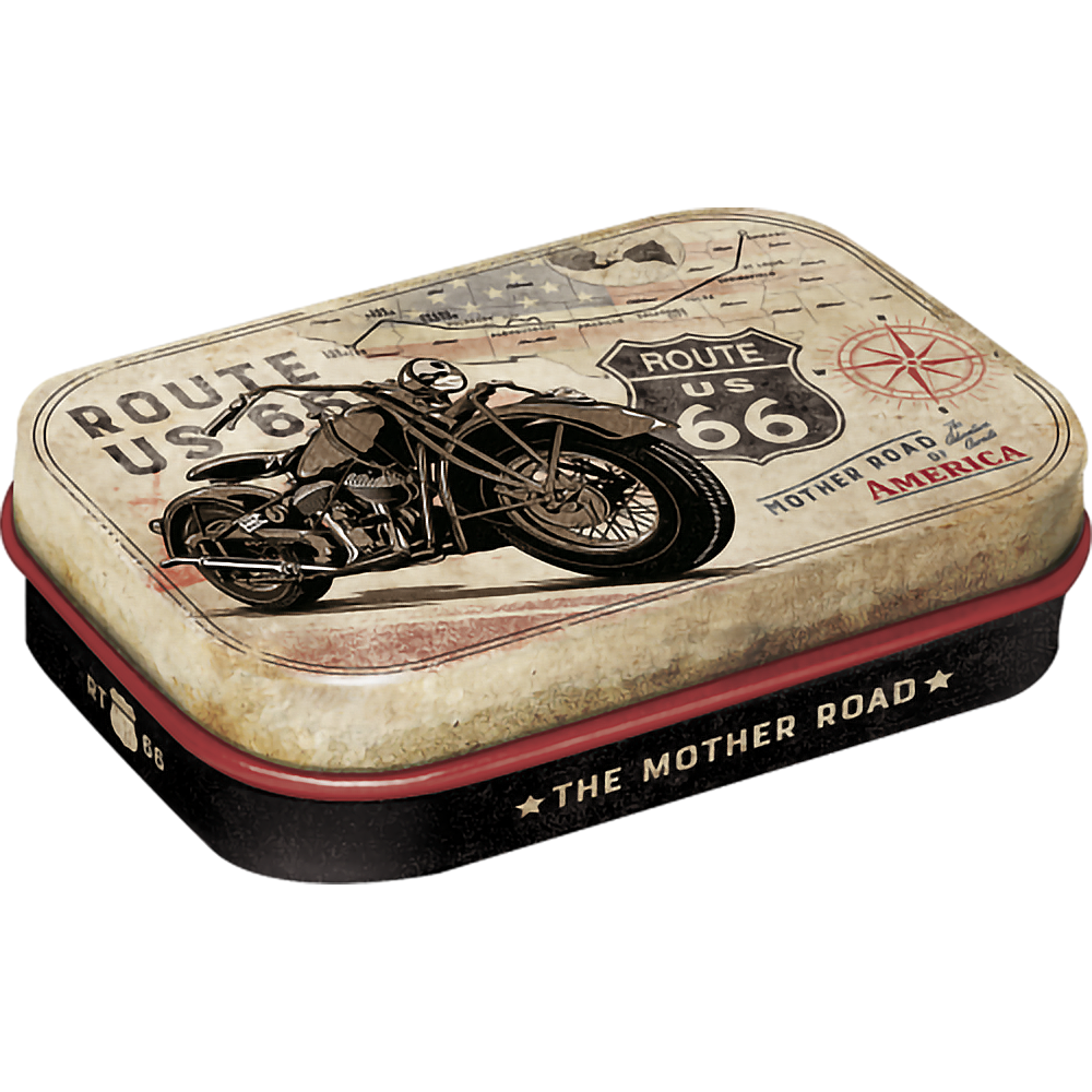 Pillendose - Route 66 Bike Map mit Pfefferminz