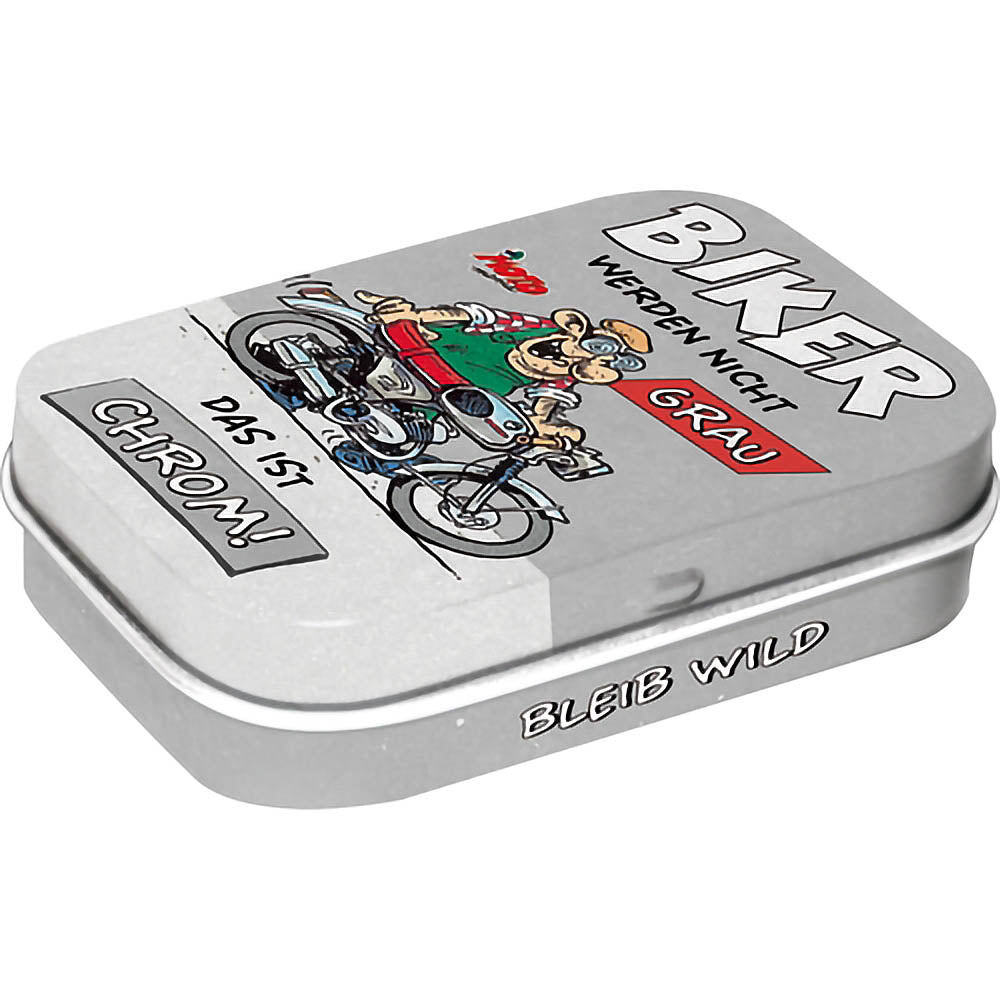 Pillendose mit Pfefferminz - MOTOmania - Biker werden nicht grau, das ist Chrom.