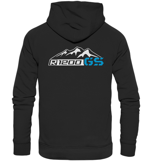 Motiv (hinten) R1200GS Berge und Schriftzug - Premium Unisex Hoodie