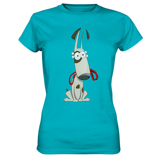 Hund mit Leine Cartoon - Ladies Premium Shirt - mehrere Farben