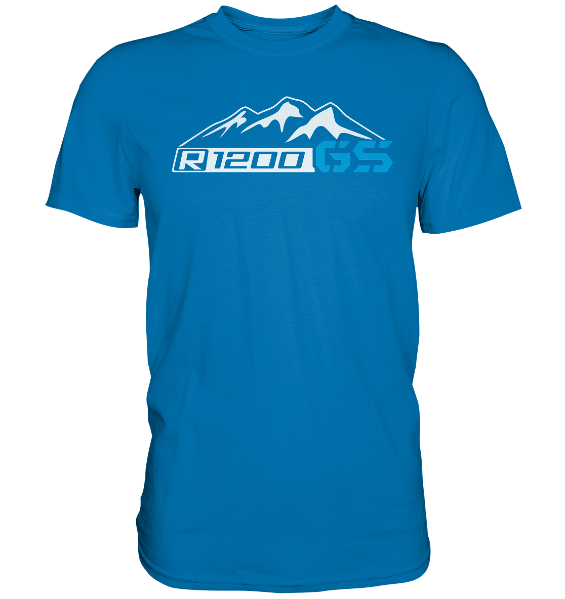 RESTPOSTEN R1200GS mit Bergen und Schriftzug - Premium unisex Shirt. Größe S