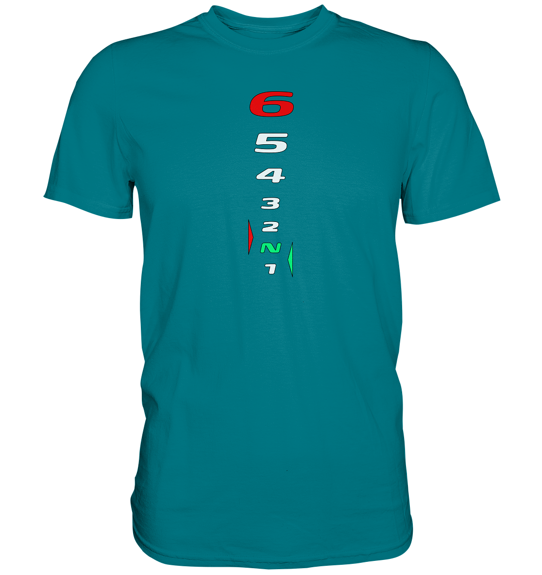 Motorrad Schaltweg - Premium unisex Shirt (hellere Shirtfarben)