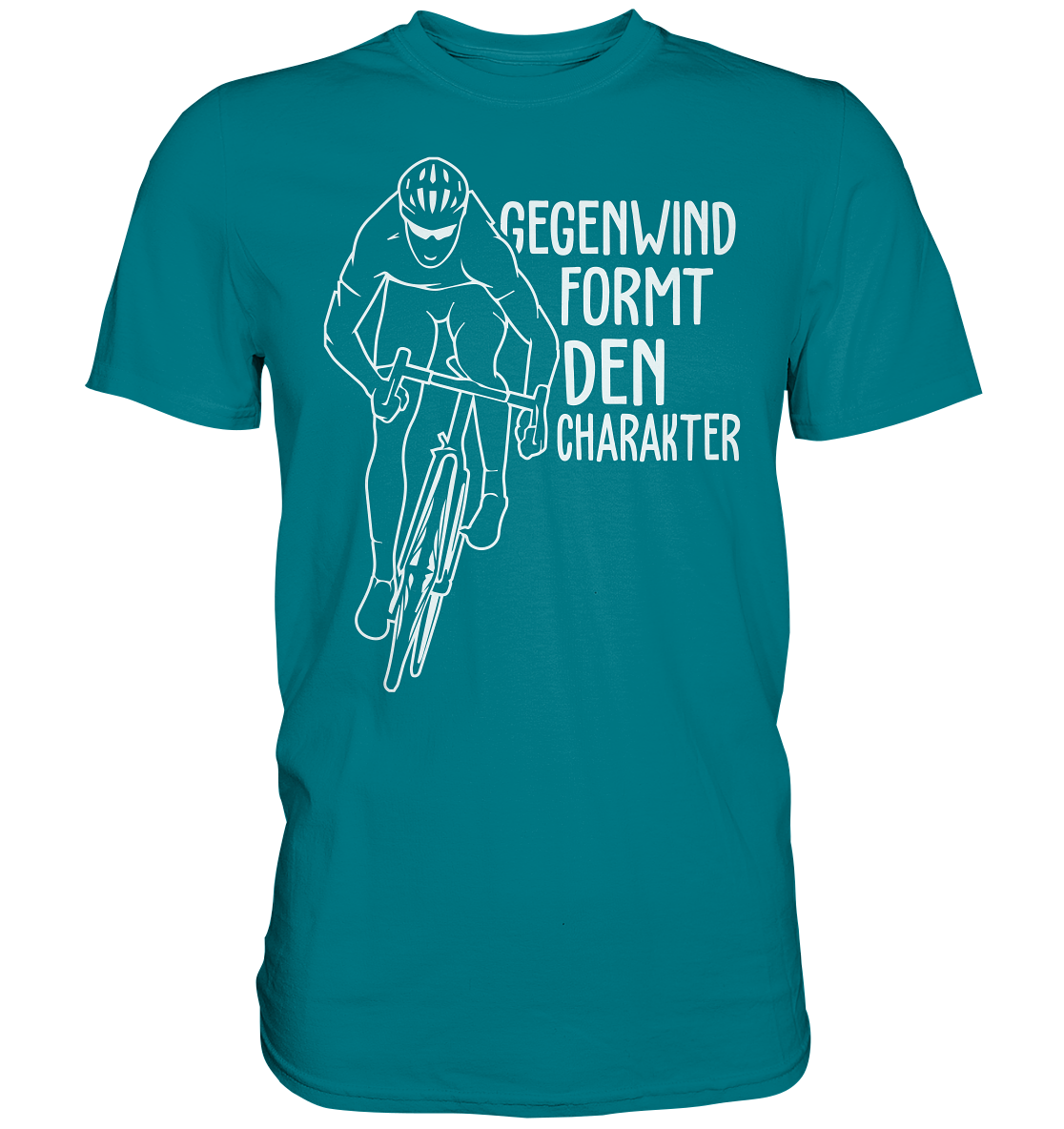 Radler Shirt Gegenwind formt den Charakter - Premium unisex Shirt