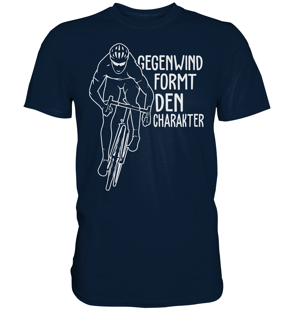 Radler Shirt Gegenwind formt den Charakter - Premium unisex Shirt
