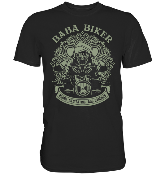 Baba Biker Motiv - Samadhi und Biken, Premium unisex Shirt