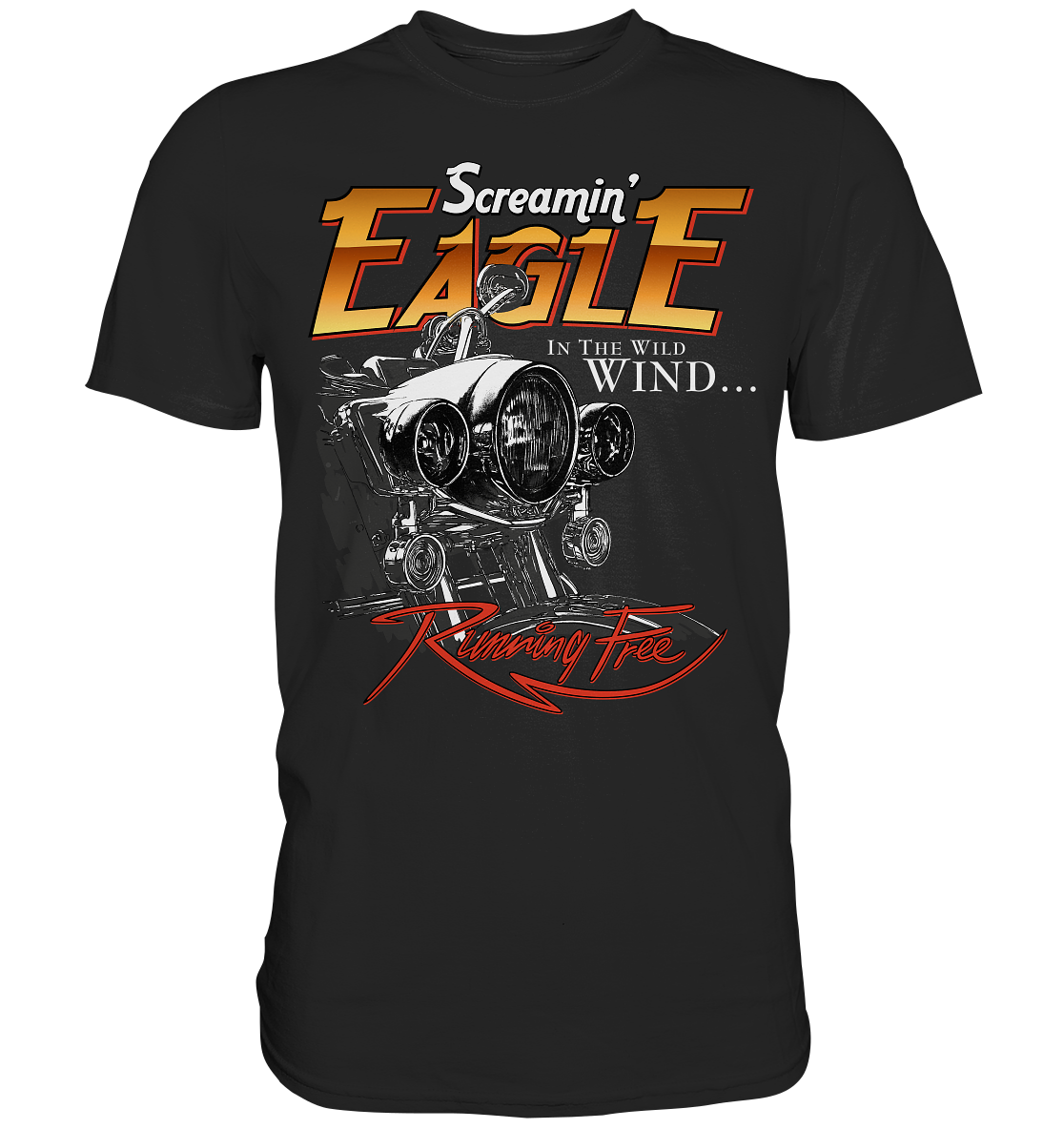 Screamin eagle, running free - Premium unisex Shirt