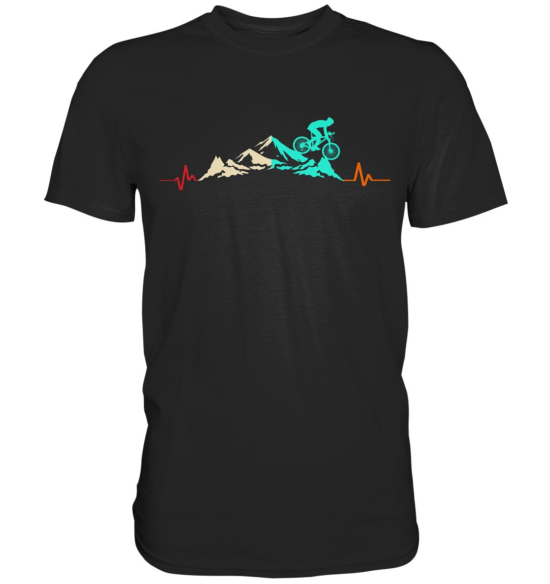 Biken lässt mein Herz höher schlagen - Premium unisex Shirt