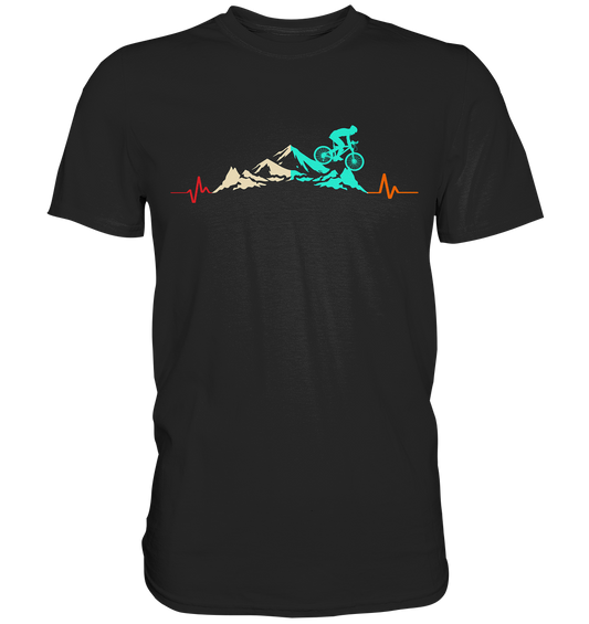 Biken lässt mein Herz höher schlagen - Premium unisex Shirt