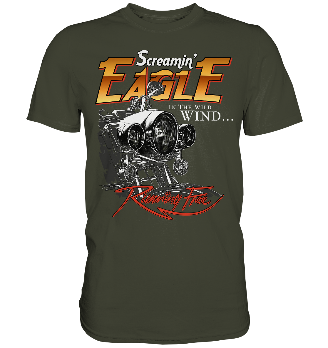 Screamin eagle, running free - Premium unisex Shirt