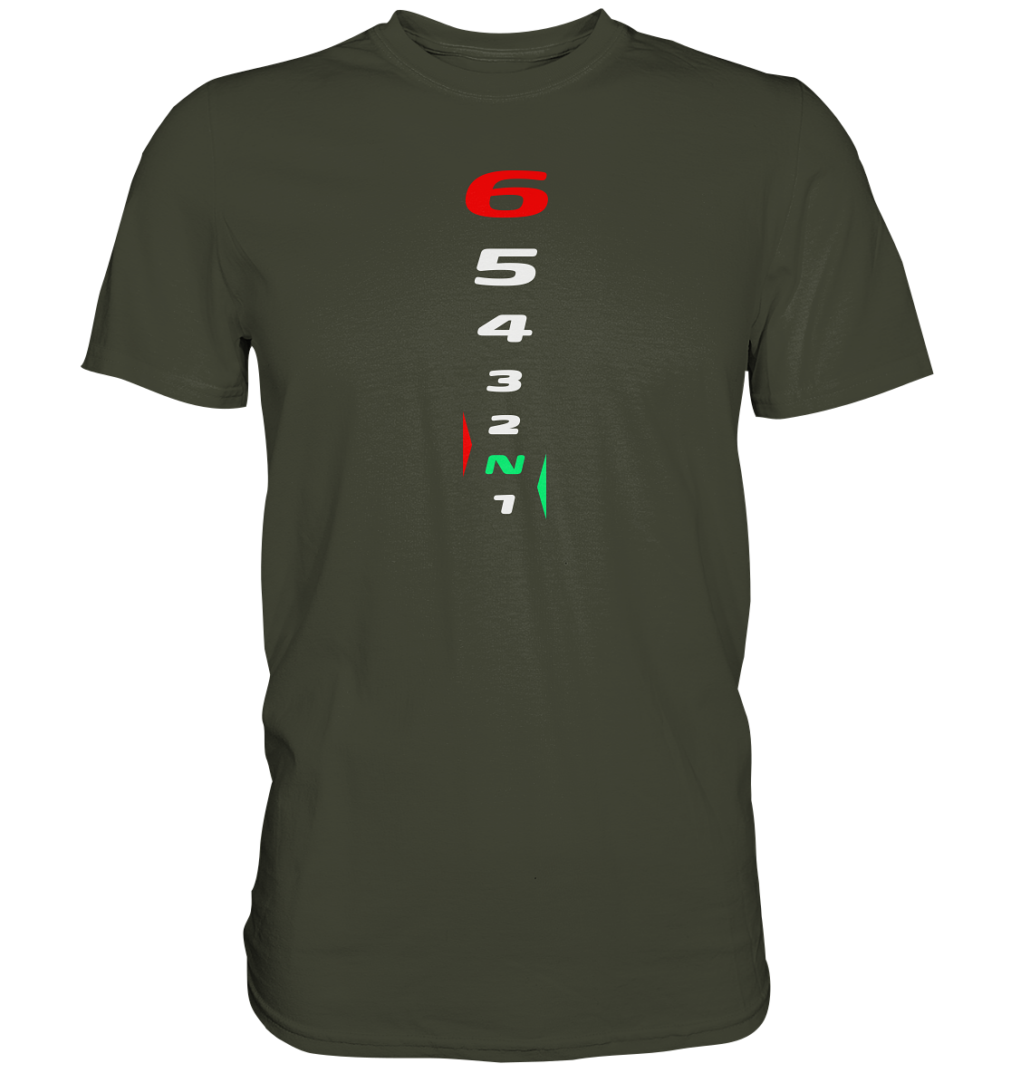 Motorrad Schaltweg - Premium unisex Shirt (dunklere Shirtfarben).