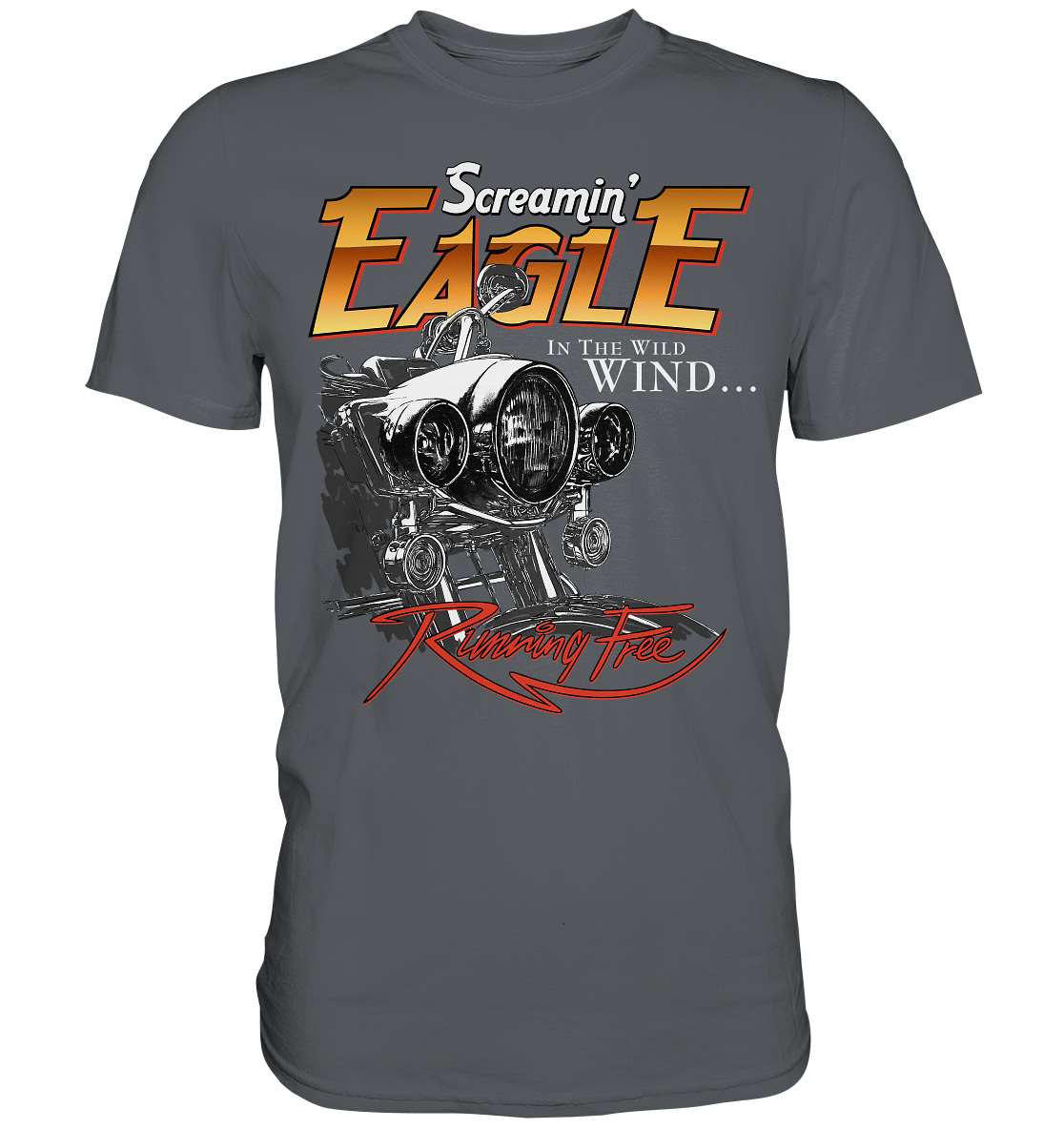 Screamin eagle, running free - Premium unisex Shirt