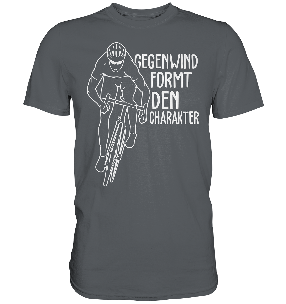 Radler Shirt Gegenwind formt den Charakter - Premium unisex Shirt