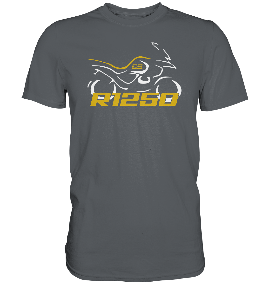 R1250GS stilisiertes Bike mit Schriftzug - Premium unisex Shirt