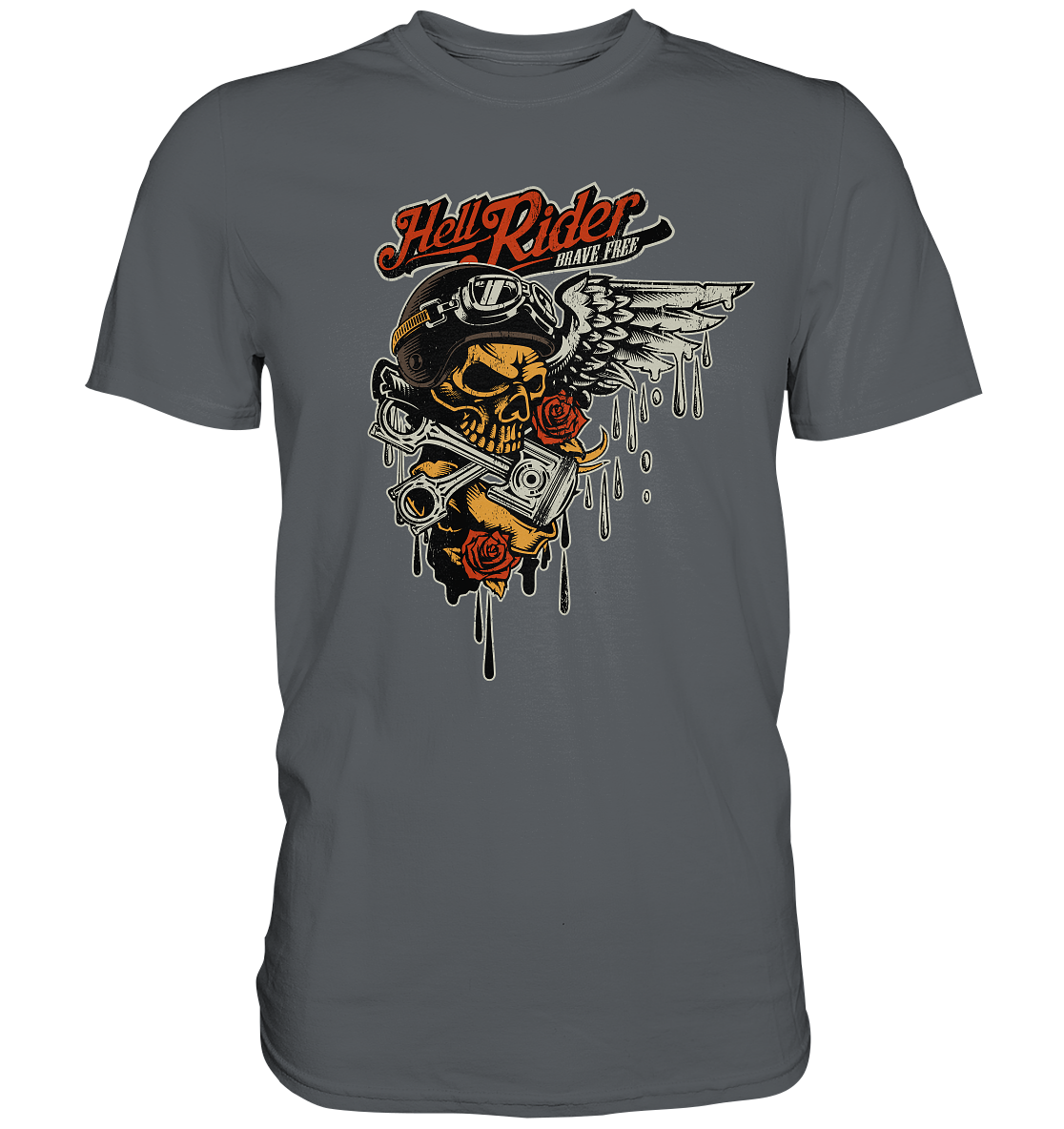 Hellrides brave free - Premium unisex Shirt