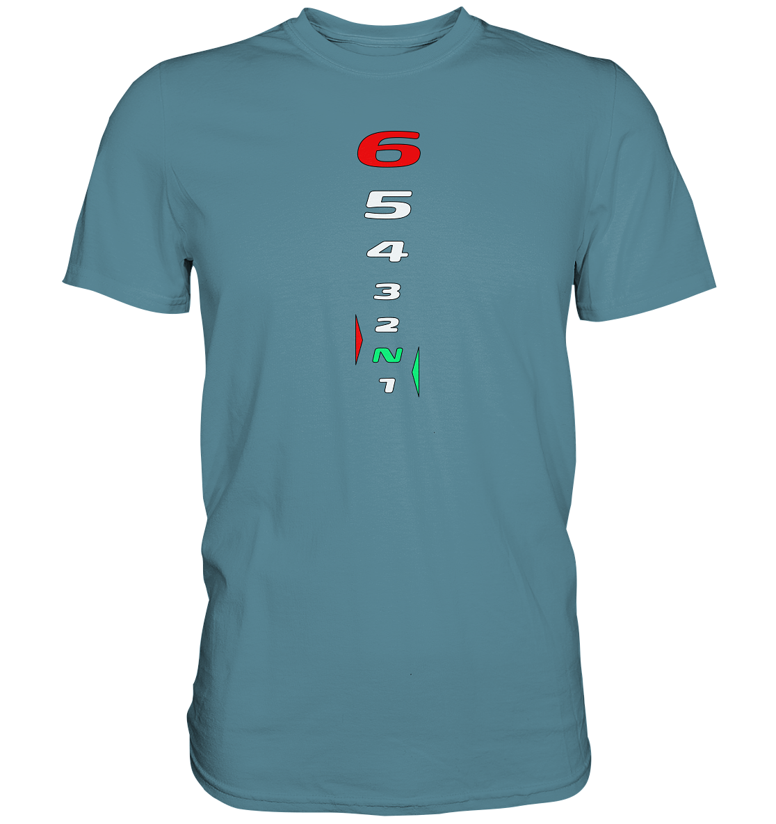 Motorrad Schaltweg - Premium unisex Shirt (hellere Shirtfarben)