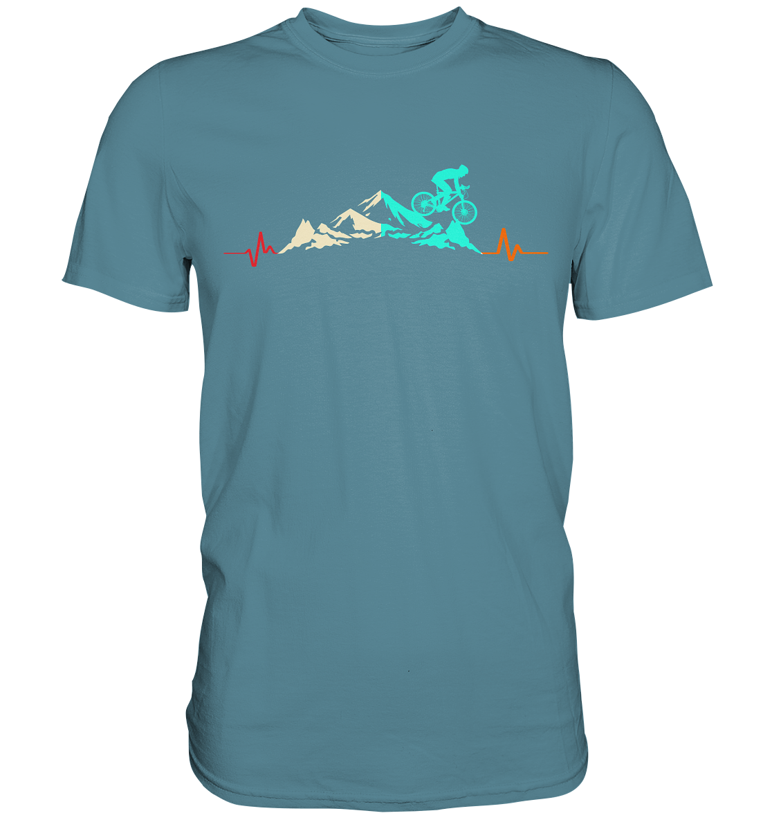 Biken lässt mein Herz höher schlagen - Premium unisex Shirt