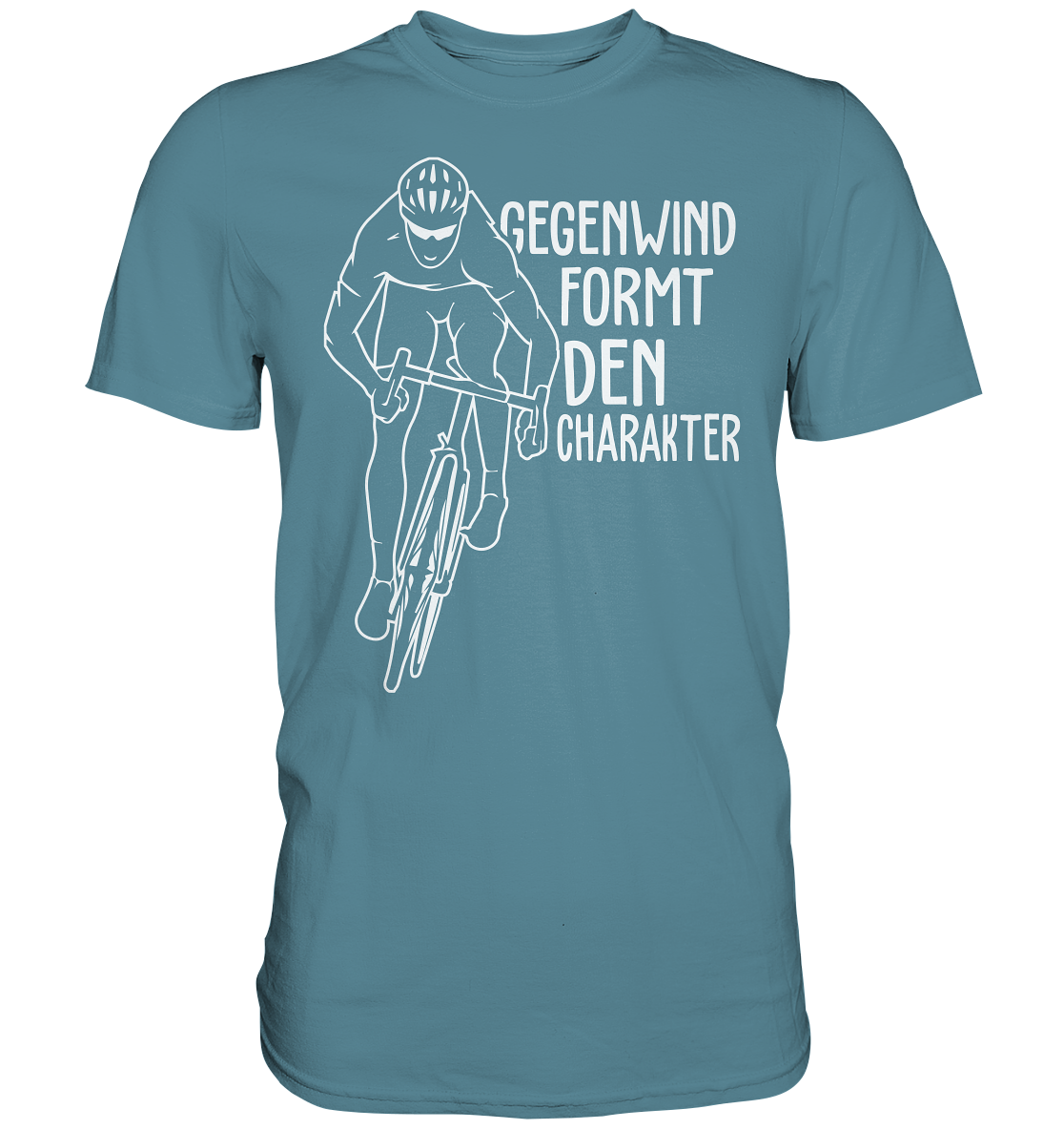 Radler Shirt Gegenwind formt den Charakter - Premium unisex Shirt