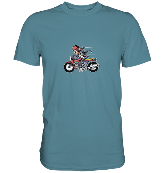 Caferacer Cartoon - Premium Unisex Shirt - mehrere Farben