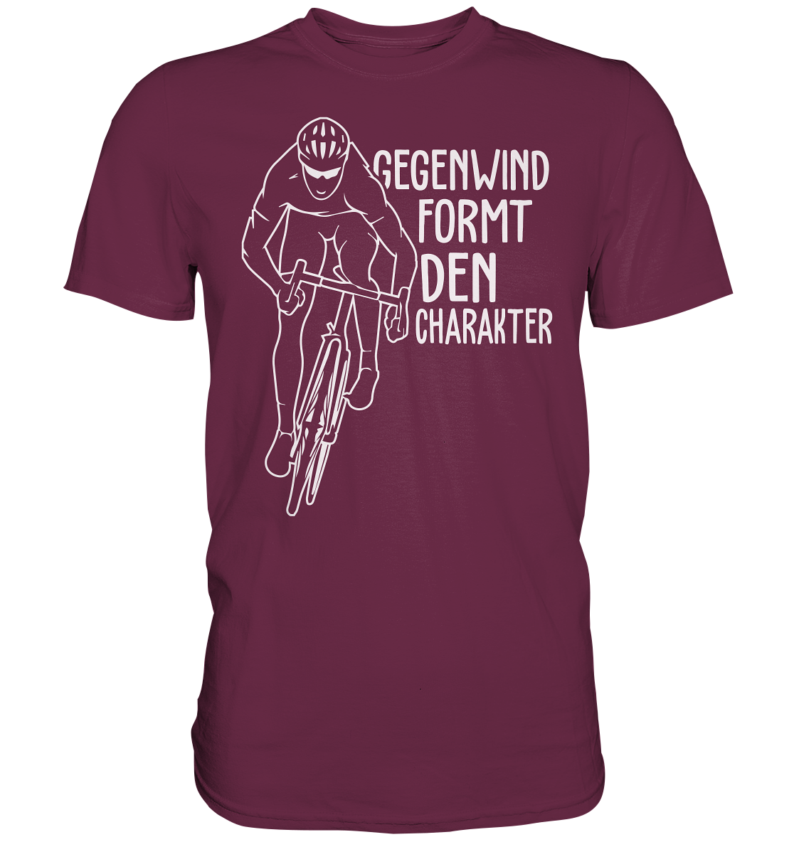Radler Shirt Gegenwind formt den Charakter - Premium unisex Shirt