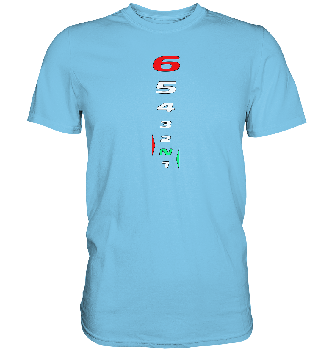 Motorrad Schaltweg - Premium unisex Shirt (hellere Shirtfarben)