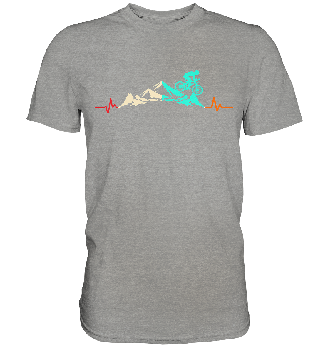 Biken lässt mein Herz höher schlagen - Premium unisex Shirt
