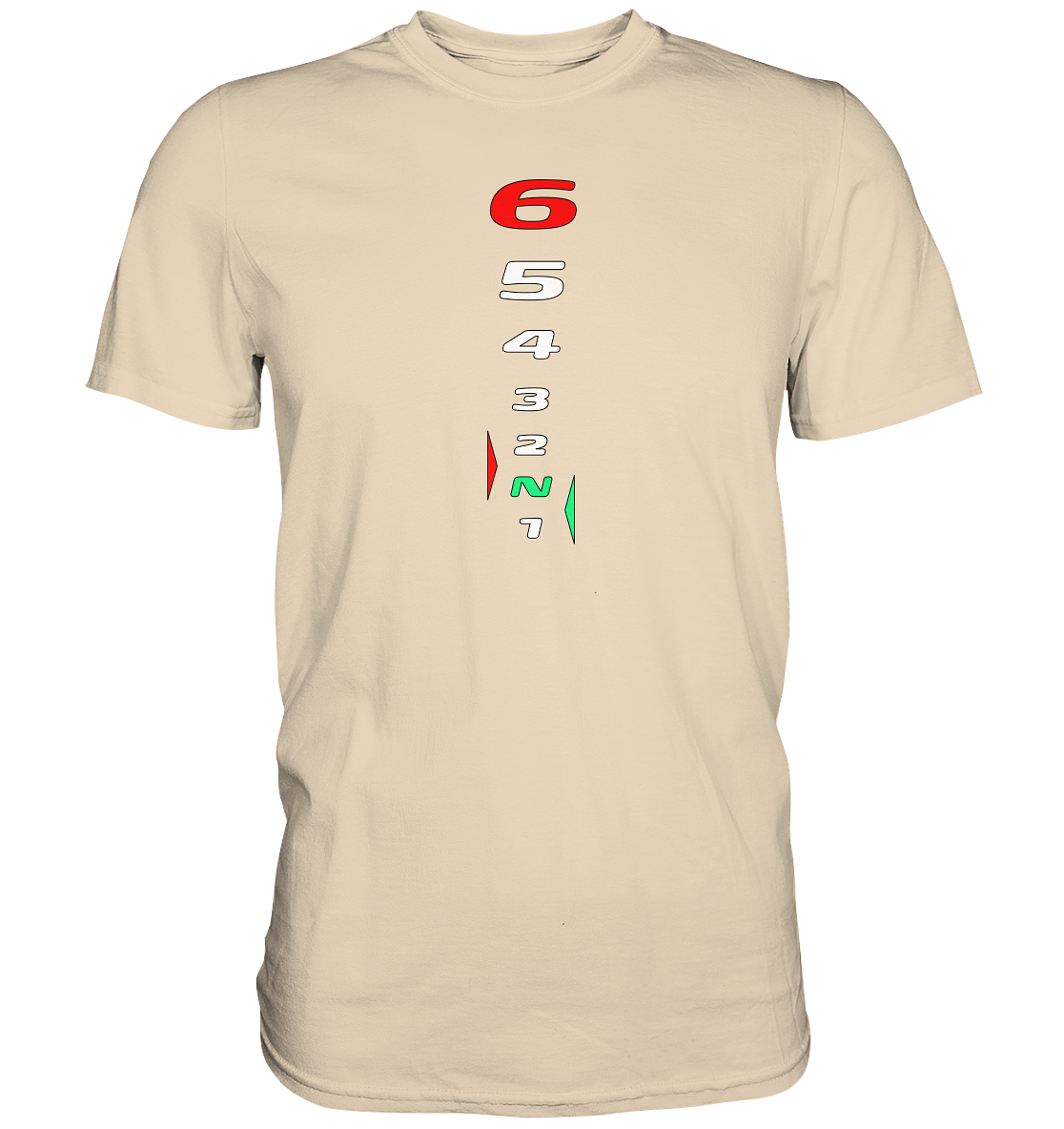Motorrad Schaltweg - Premium unisex Shirt (hellere Shirtfarben)