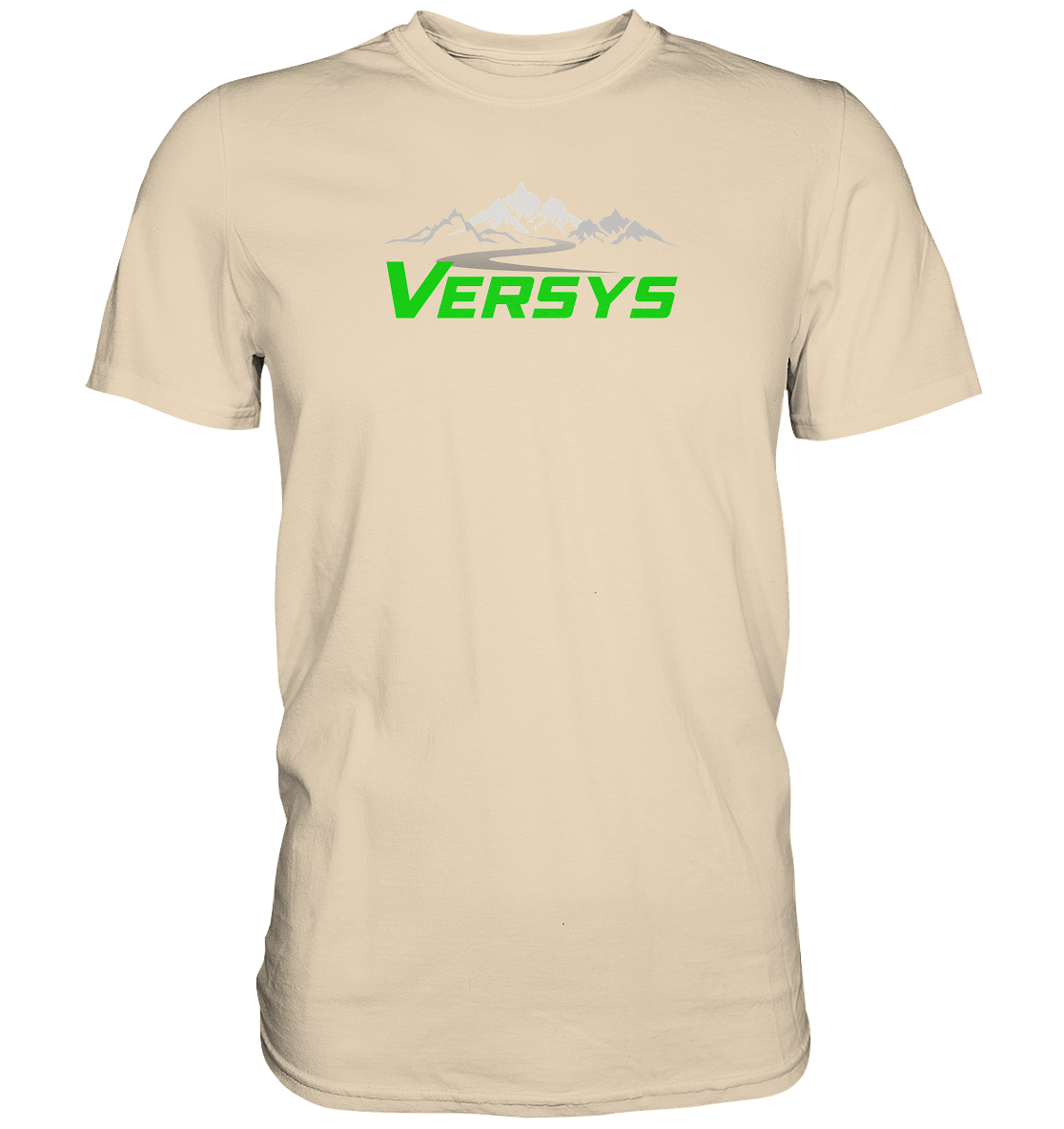 Versys mit Tourenlandschaft - helle shirts - Premium unisex Shirt