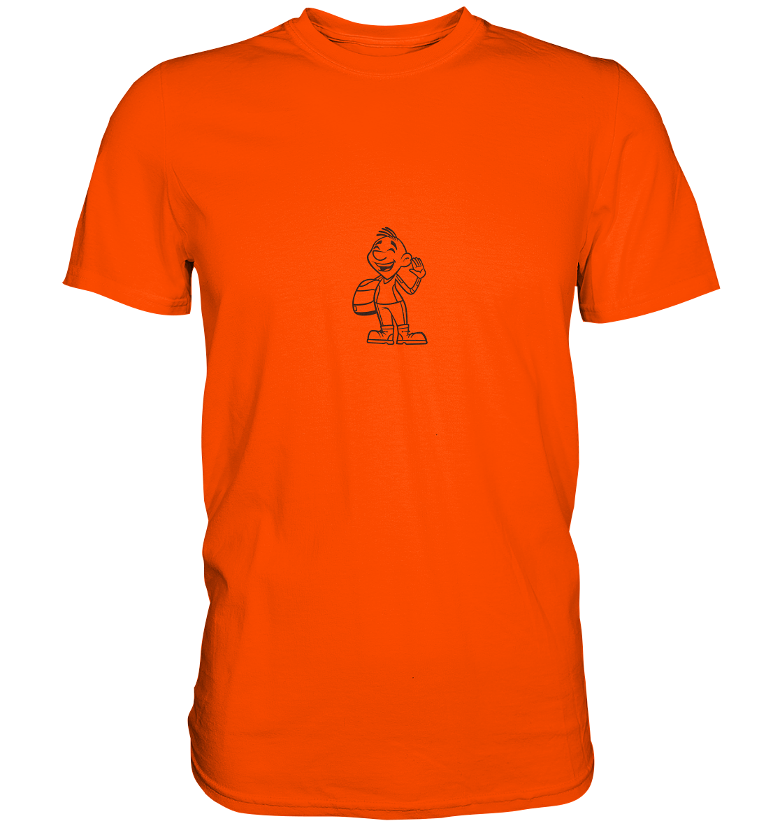 Motorradfahrer Cartoon Biky (schwarz) - Premium Unisex Shirt - mehrere Farben
