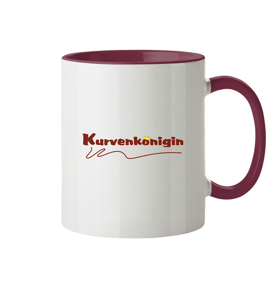 Tasse zweifarbig mit Kurvenkönigin Logo