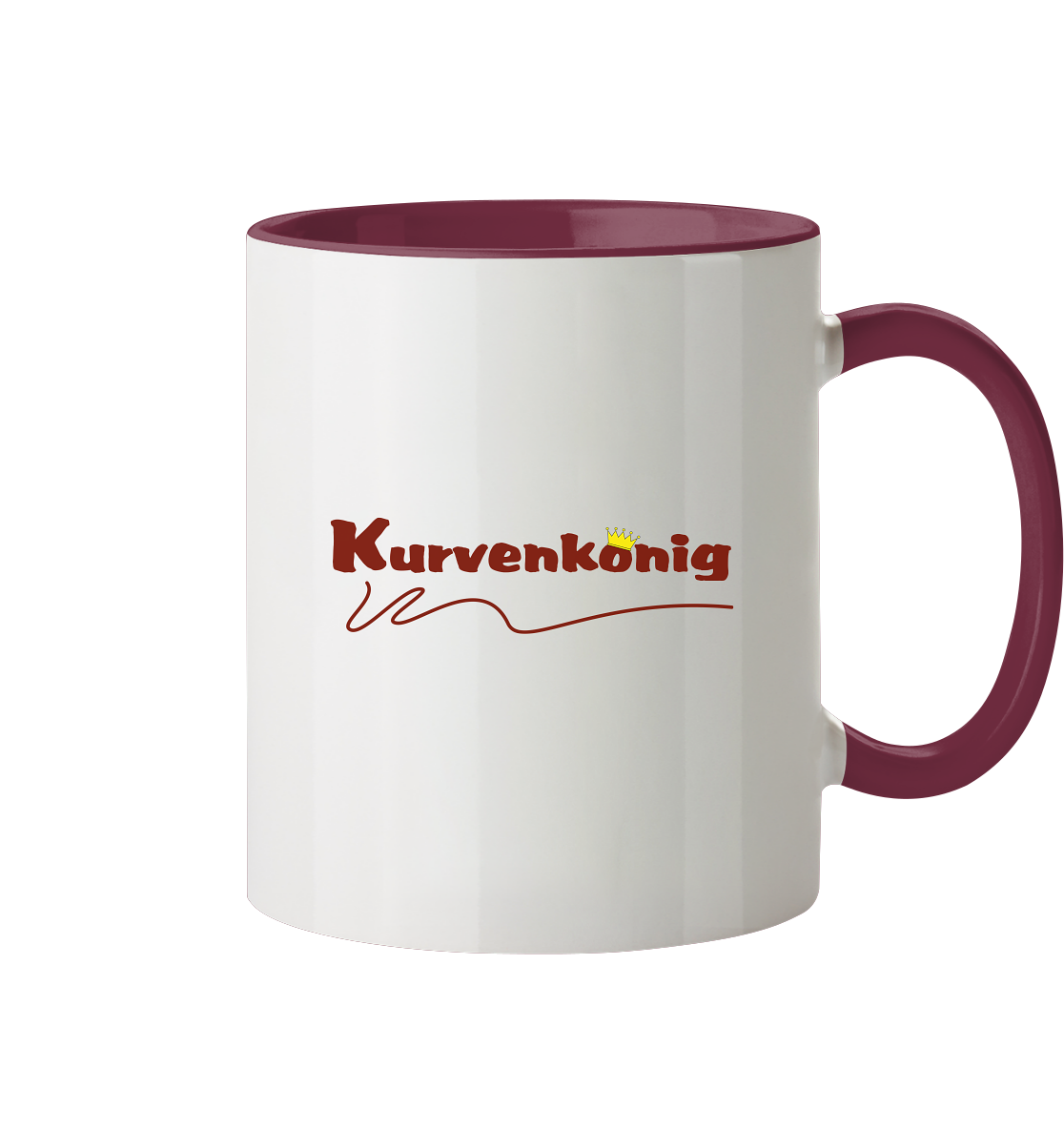 Tasse zweifarbig mit Kurvenkönig Logo