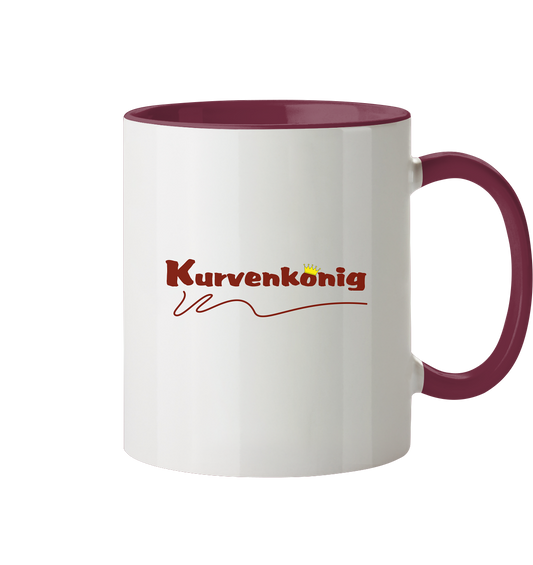 Tasse zweifarbig mit Kurvenkönig Logo