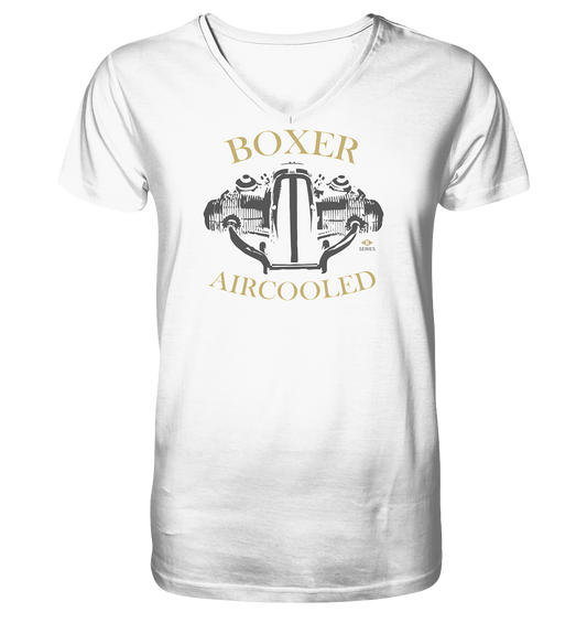 Boxermotor Motiv dunkel - V-Neck Shirt