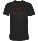 Stilisiertes Herz mit Pinselstrichen und Text "Lieblings Sozia"  - Premium Shirt