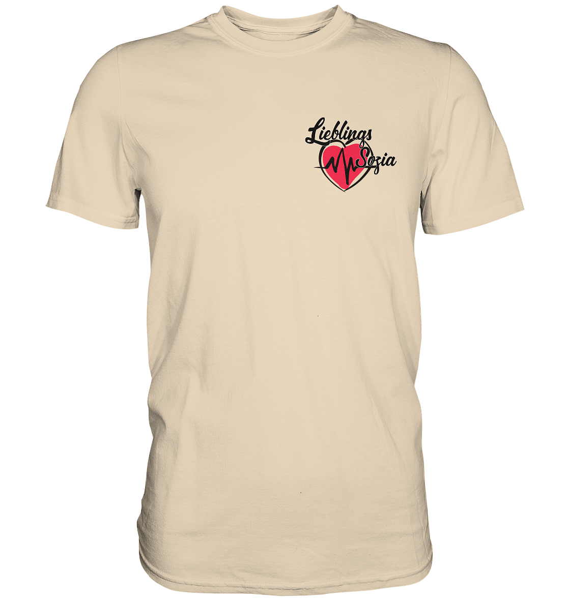 Herz mit Pulsschlag - Lieblings Sozia - Premium Shirt