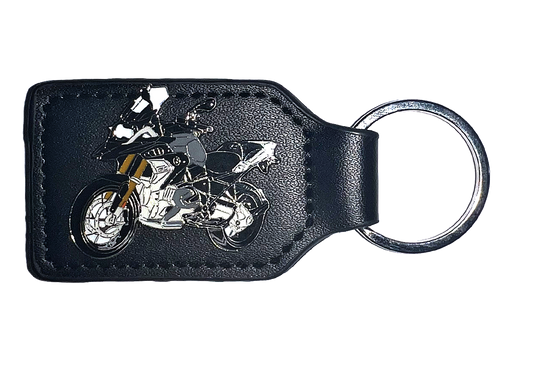 Schlüsselanhänger Mode Motorrad Kohlefaser Leder Seil