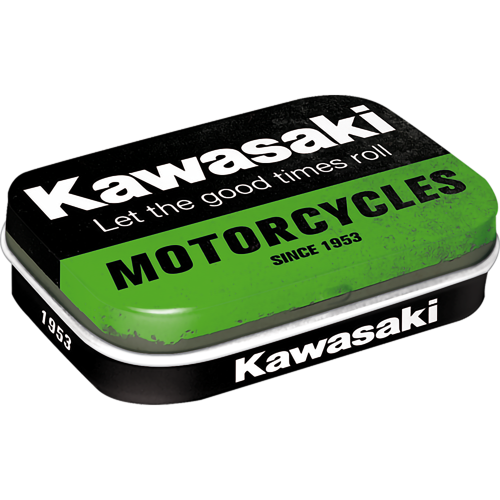 Pillendose - Kawasaki Motorcycles mit Pfefferminz