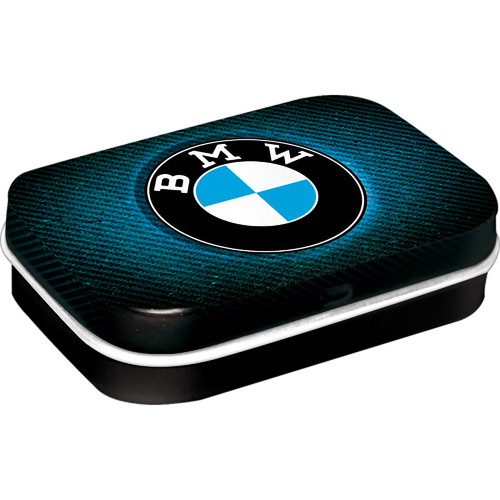 Pillendose (blue shine) - BMW-Logo mit Pfefferminz
