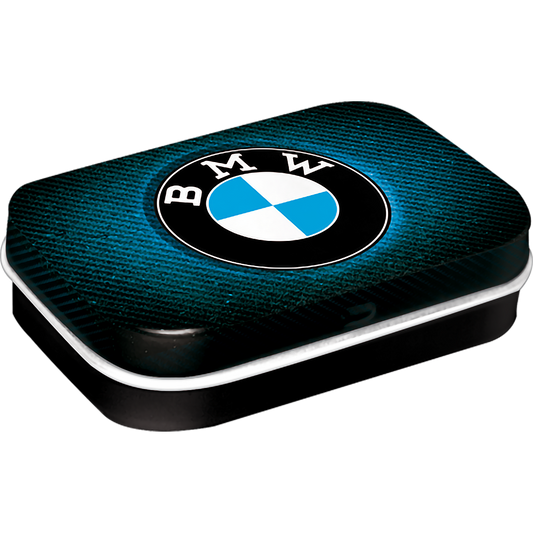 Pillendose (blue shine) - BMW-Logo mit Pfefferminz