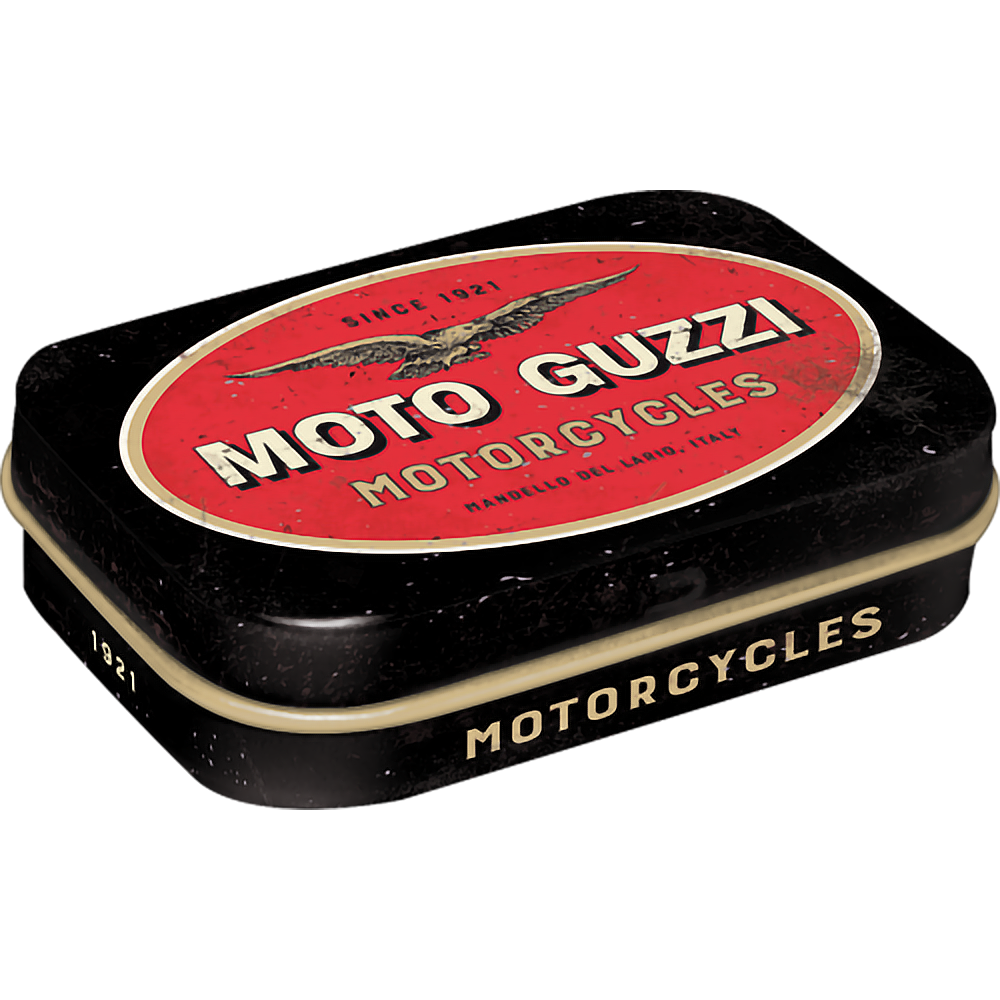 Pillendose -Moto Guzzi Logo mit Pfefferminz