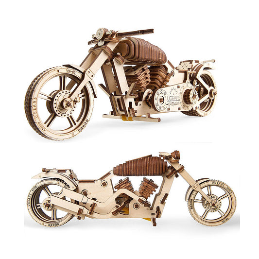 Modell-Bausatz - Mechanisches Holz-Motorrad VM-02