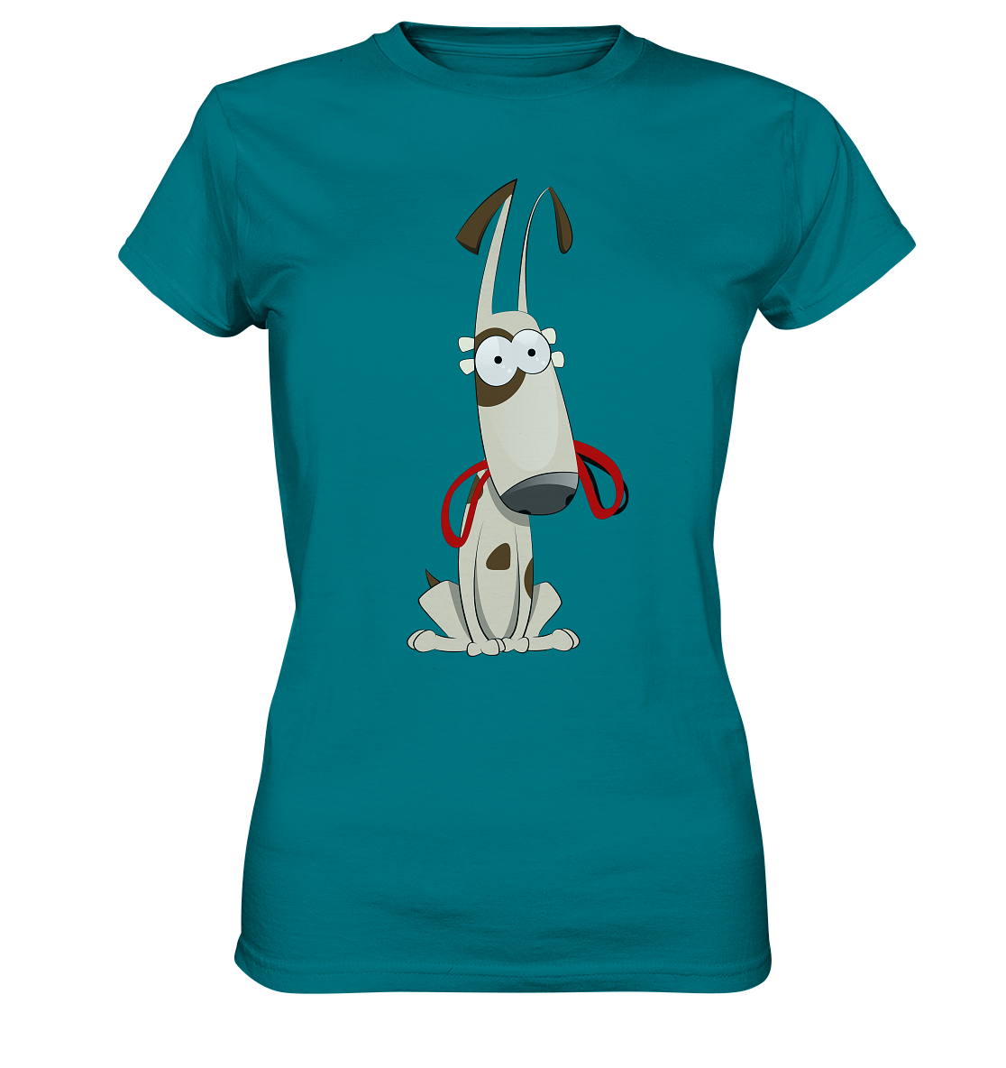Hund mit Leine Cartoon - Ladies Premium Shirt - mehrere Farben