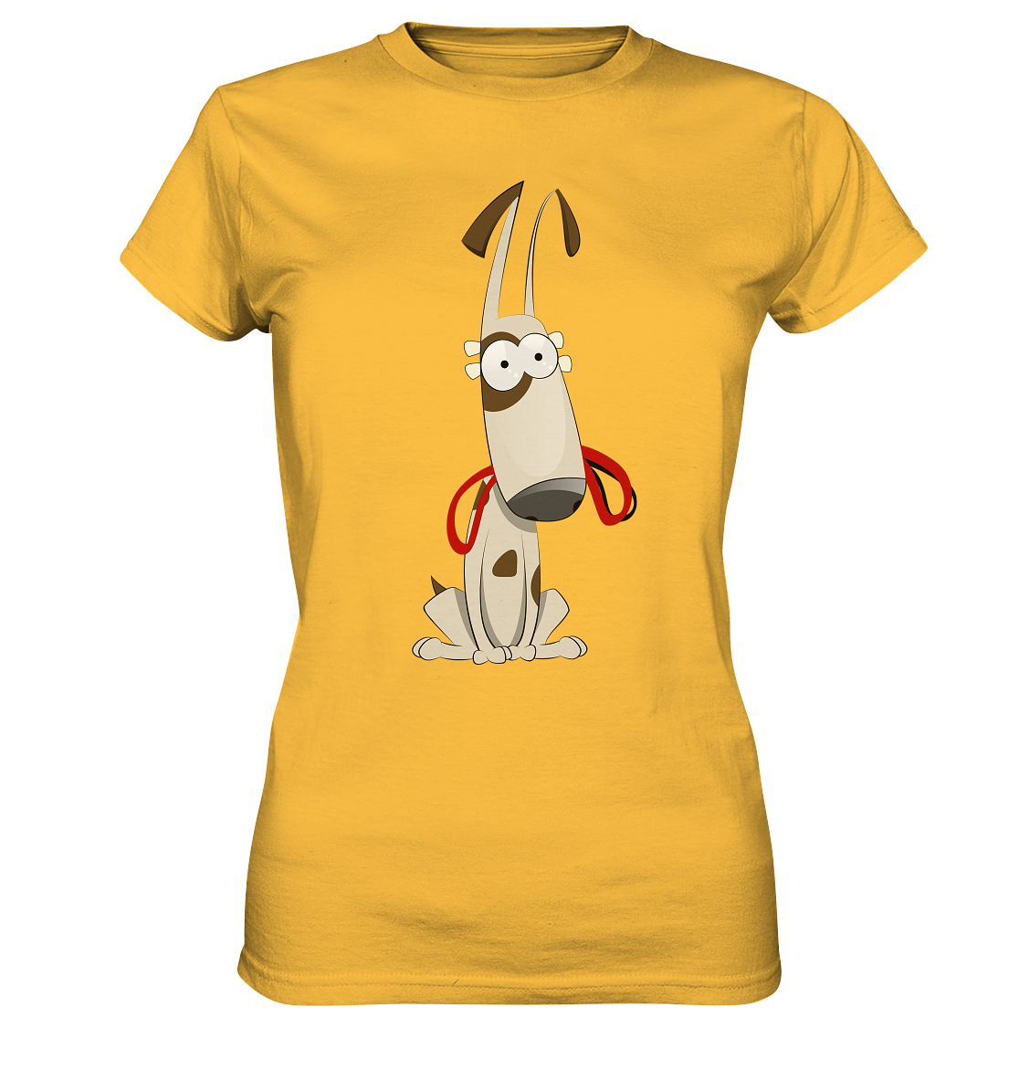 Hund mit Leine Cartoon - Ladies Premium Shirt - mehrere Farben