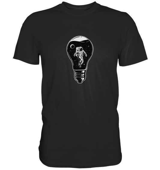 Astronaut in Glühbirne - Unisex Premium Shirt - nur in schwarz