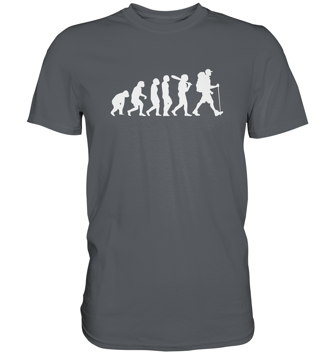 Wanderer - Die Evolution des Menschen - Premium unisex Shirt