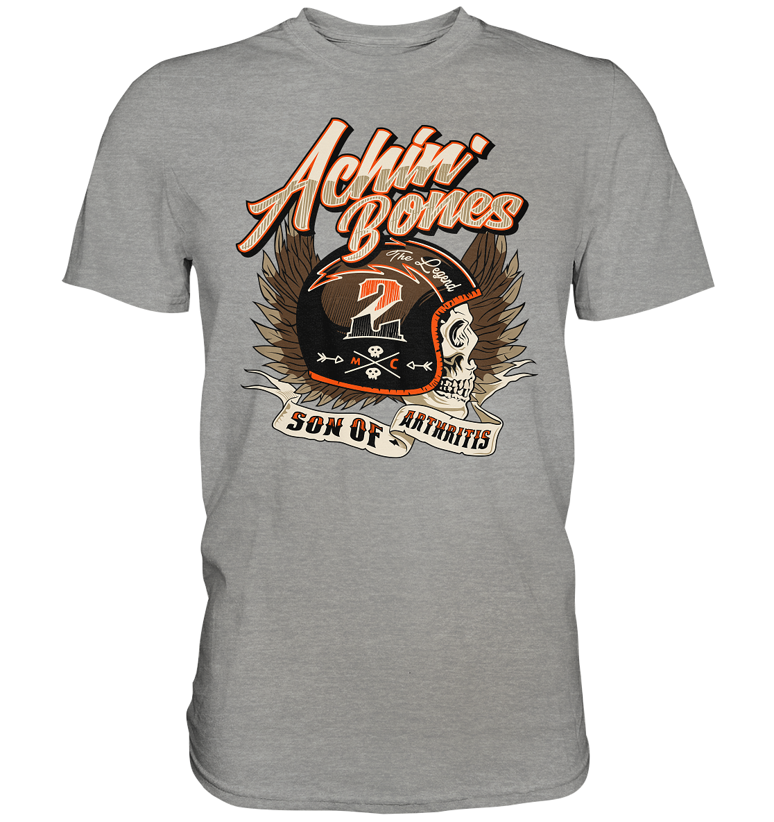 Sons of Arthritis - Achin Bones - Premium Shirt unisex shirt - Motiv Vorderseite.