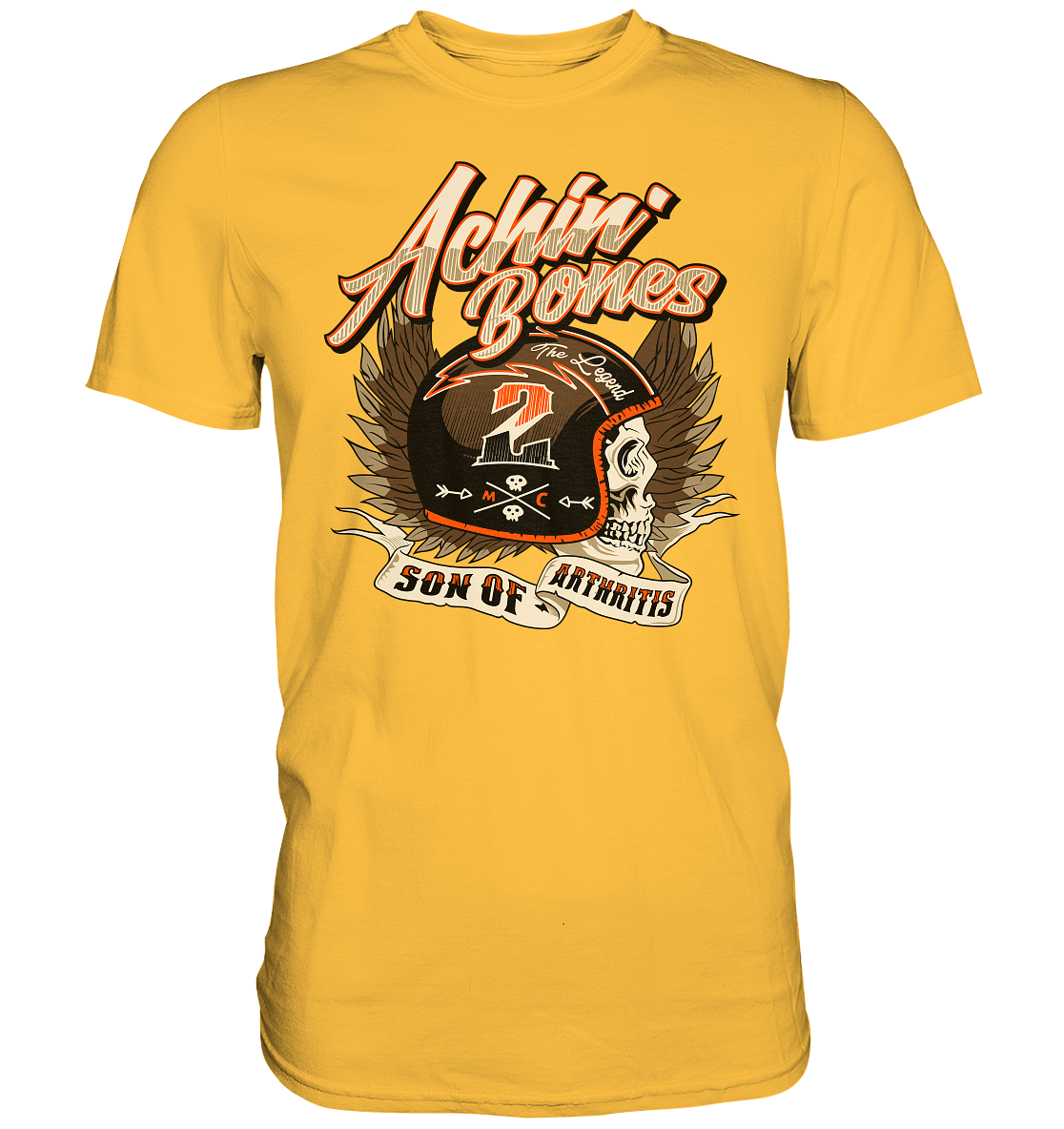 Sons of Arthritis - Achin Bones - Premium Shirt unisex shirt - Motiv Vorderseite.