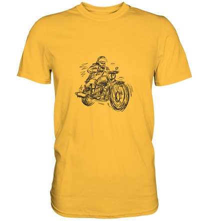 Stylischer Biker - Premium Unisex Shirt - mehrere Farben