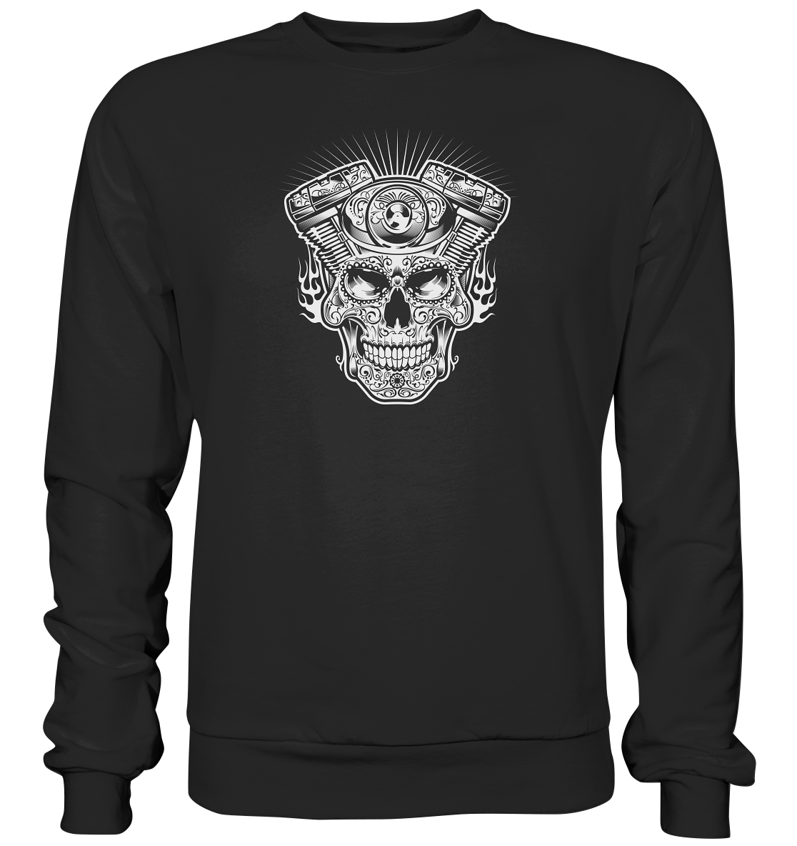 Totenkopf mit Zylinder - Premium Unisex Sweatshirt