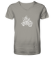 Stilisierter Biker weiß - Premium V-Neck Shirt - mehrere Farben